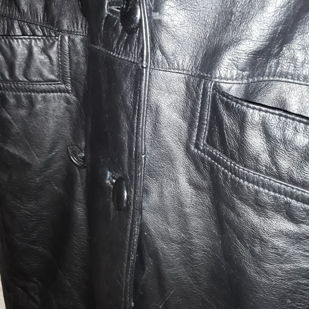 OutBrook Women's Black Leather Coat Size: Small - Picture 3 of 8